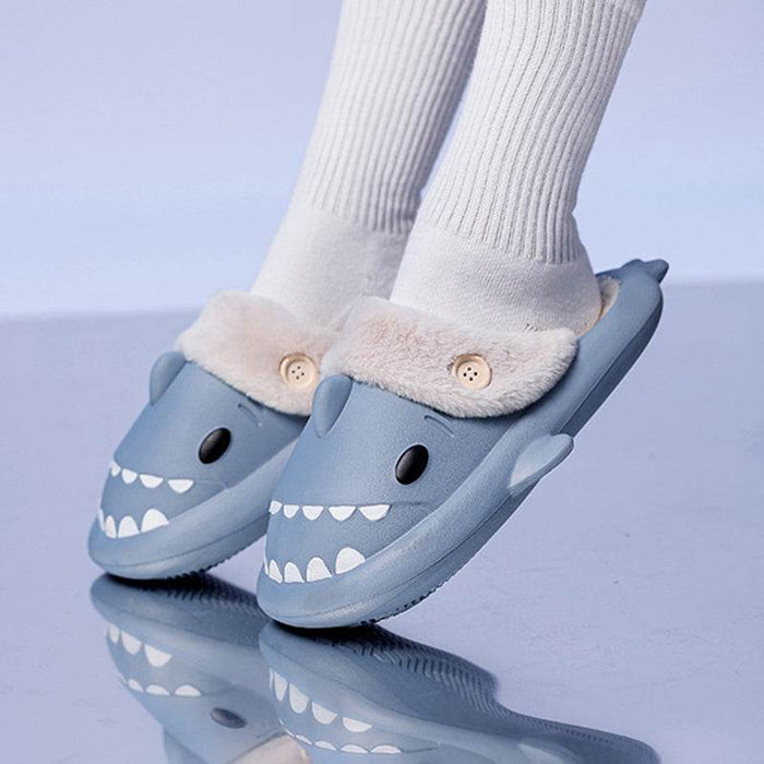Kawaii Comfy Indoor Shark Slippers - Goodlifebean Shoes