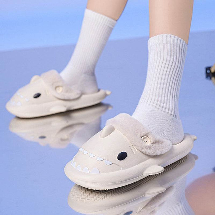 Kawaii Comfy Indoor Shark Slippers - Goodlifebean Shoes