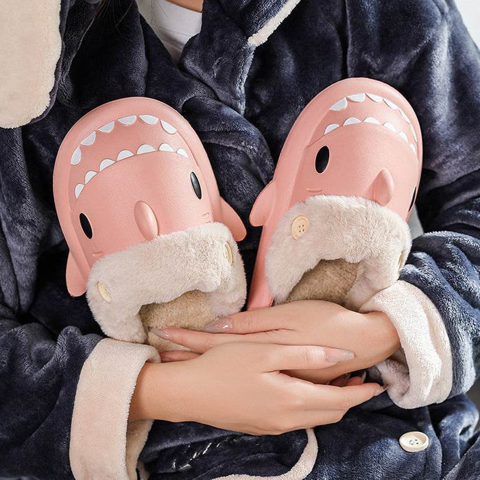 Kawaii Comfy Indoor Shark Slippers - Goodlifebean Shoes