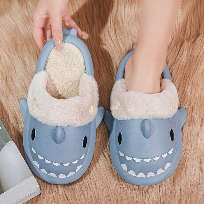 Kawaii Comfy Indoor Shark Slippers - Goodlifebean Shoes