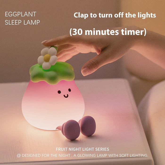 Kawaii Eggplant Lamp - Goodlifebean Toys & Games
