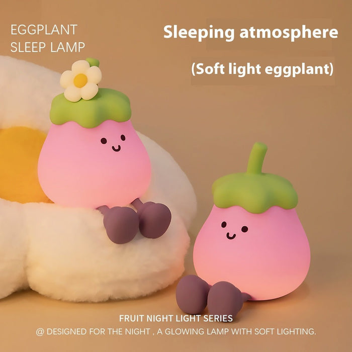 Kawaii Eggplant Lamp - Goodlifebean Toys & Games