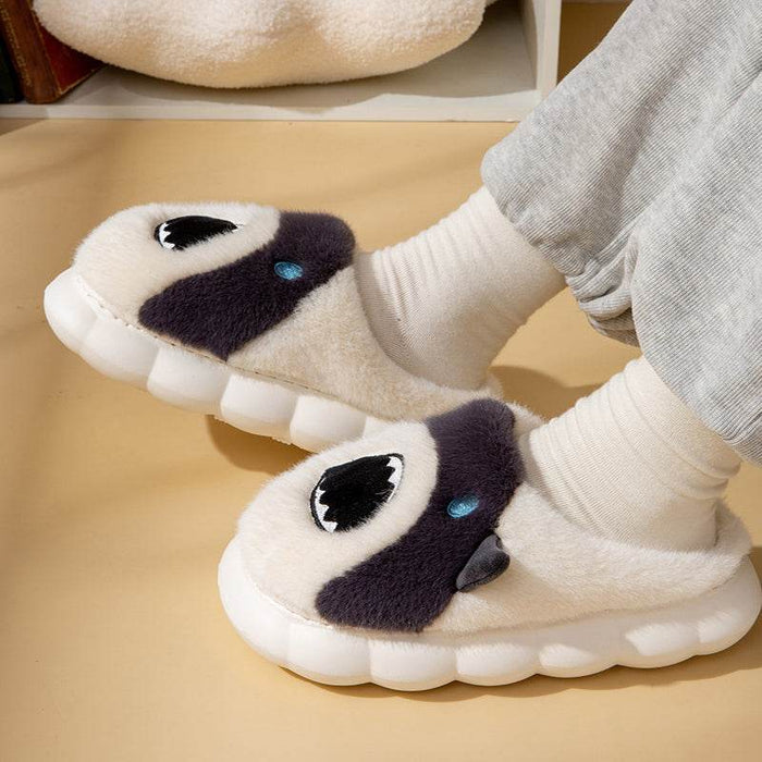 Kawaii Fluffy Shark Slippers - Goodlifebean Shoes
