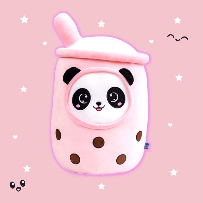 Kawaii Panda in Boba Tea Plushie | Bubble Tea Plush - Goodlifebean Stuffed Animals