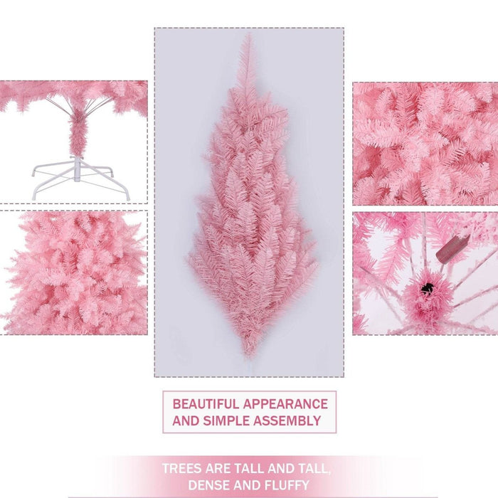 Kawaii Pink 8ft Artifical Christmas Tree - Goodlifebean Decor