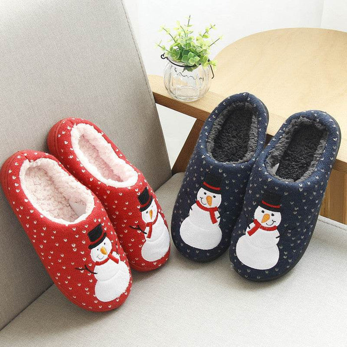 Kawaii Snowman Warm Indoor Slippers - Goodlifebean Shoes