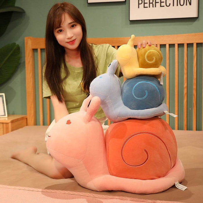 Kawaii Stuffed Snail Plush - Goodlifebean Stuffed Animals