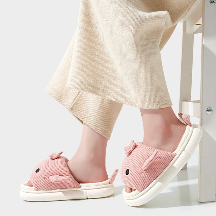 Knitted Cloudy Shark Slippers | Softest Shark Slippers - Goodlifebean Slides