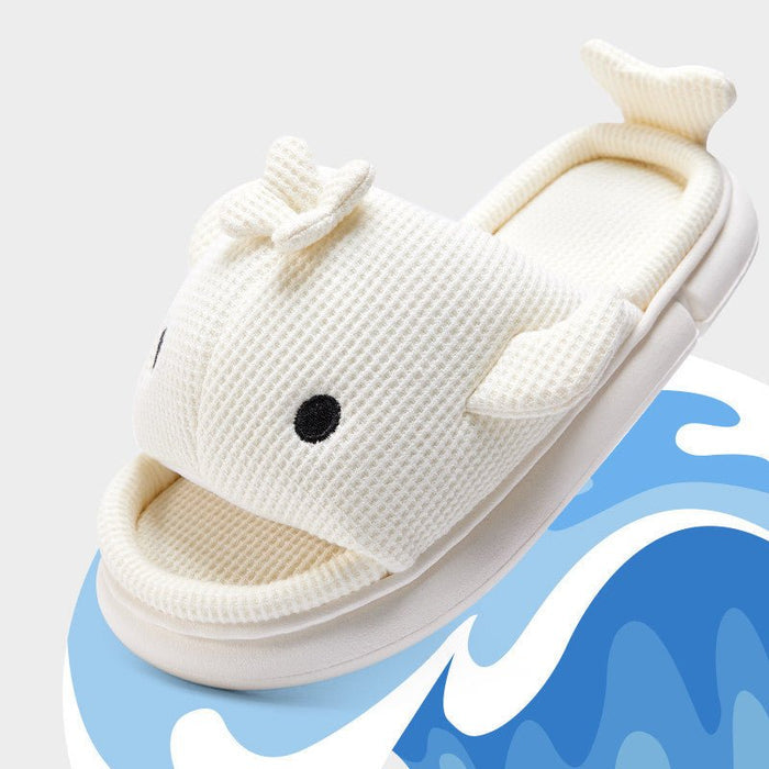 Knitted Cloudy Shark Slippers | Softest Shark Slippers - Goodlifebean Slides