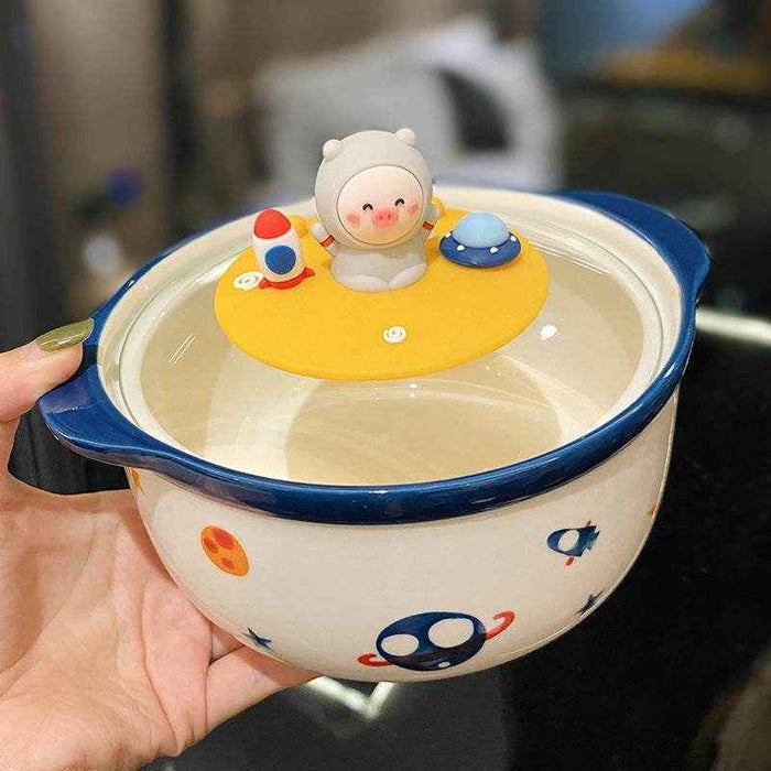 Korean Bear Ramen Bowl | Instant Ramen Ceramic Bowl - Goodlifebean home decor