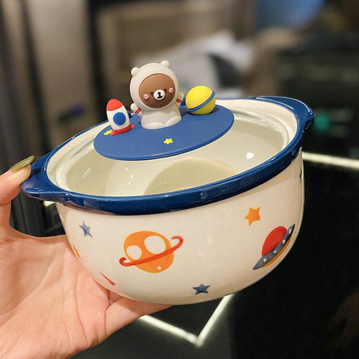 Korean Bear Ramen Bowl | Instant Ramen Ceramic Bowl - Goodlifebean home decor