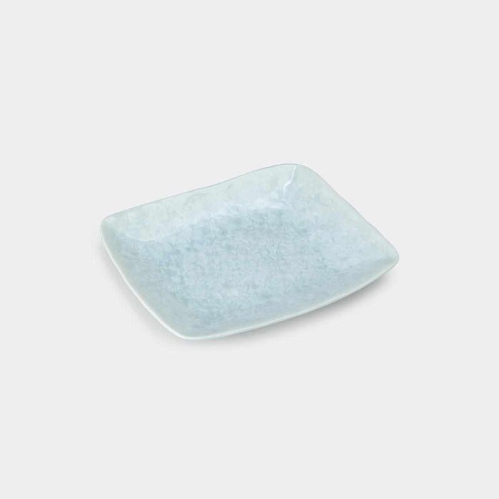 [LARGE PLATE (PLATTER)] FLOWER CRYSTAL (WHITE) LONG PLATE | TOUAN | KYOTO-KIYOMIZU WARES