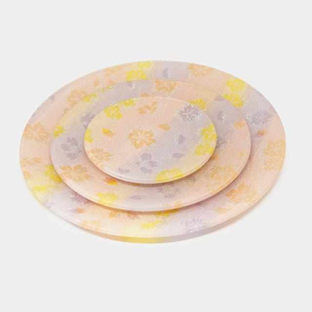 [LARGE PLATE (PLATTER)] PLATE (CHERRY BLOSSOM) PINK 5-PIECE SET | NISHIJIN RE:NISTA | NISHIJIN TEXTILES