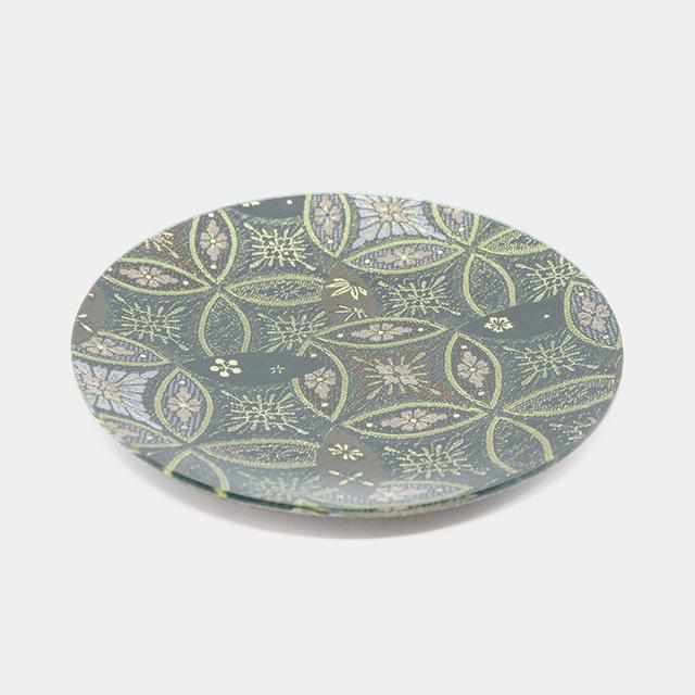 [LARGE PLATE (PLATTER)] PLATE (HANA CLOISONNE) BLACK | NISHIJIN RE:NISTA | NISHIJIN TEXTILES