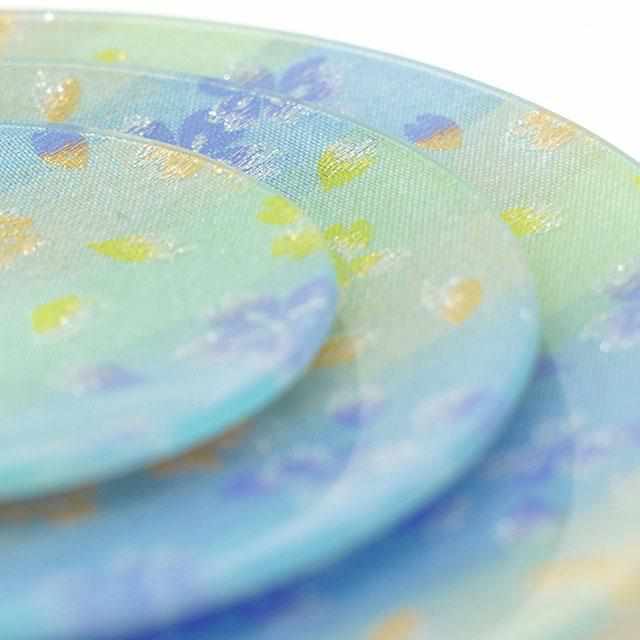 [LARGE PLATE (PLATTER)] PLATE (SAKURA) BLUE L | NISHIJIN RE:NISTA | NISHIJIN TEXTILES