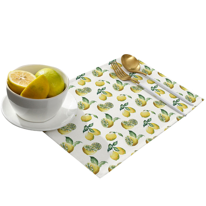 Lemon fruit in summer Personalized Table Placemats - LeobonZone