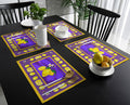 Lemon fruit summer purple Personalized Table Placemats - LeobonZone