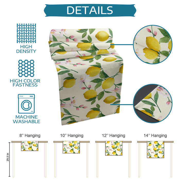 Lemon fruit summer Table Runner Place Mats - LeobonZone