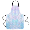 Light Pink Mermaid Scales Personalized Canvas Apron - LeobonZone