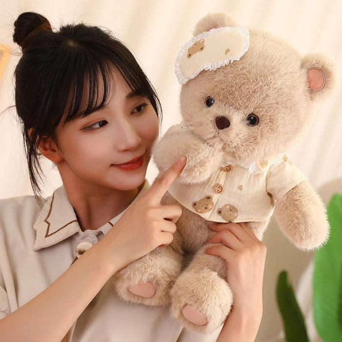 Lullaby Bear: Mini Brown teddy Bear | Sleepy Cuddle Bear - Goodlifebean product_type