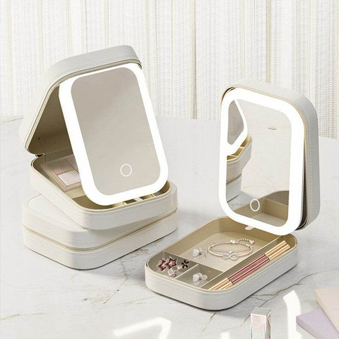 Luxe Makeup Organizer with Mirror - Goodlifebean Gifts