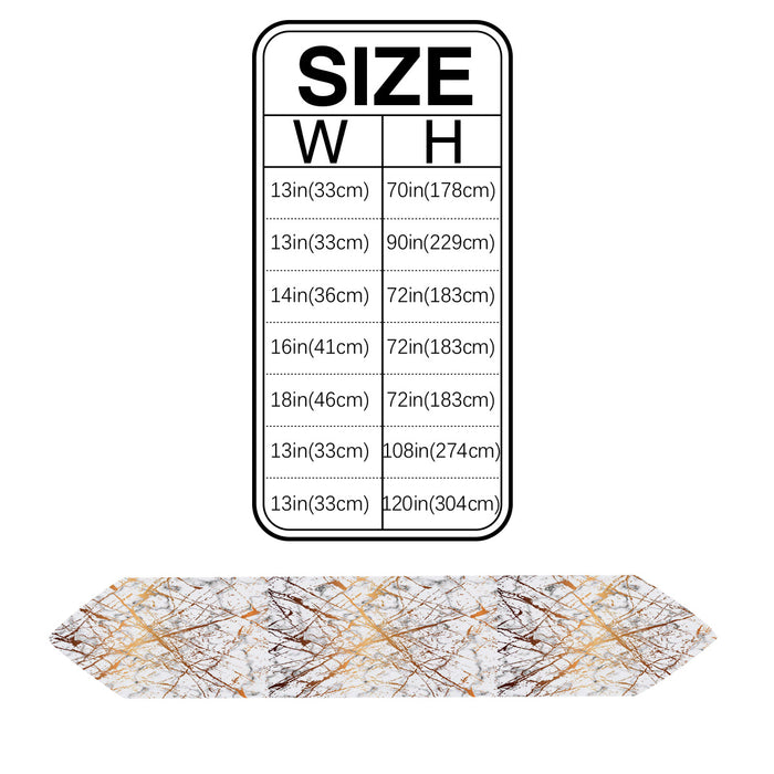 Marble golden crack pattern Table Runner Place Mats Sharp Angle - LeobonZone