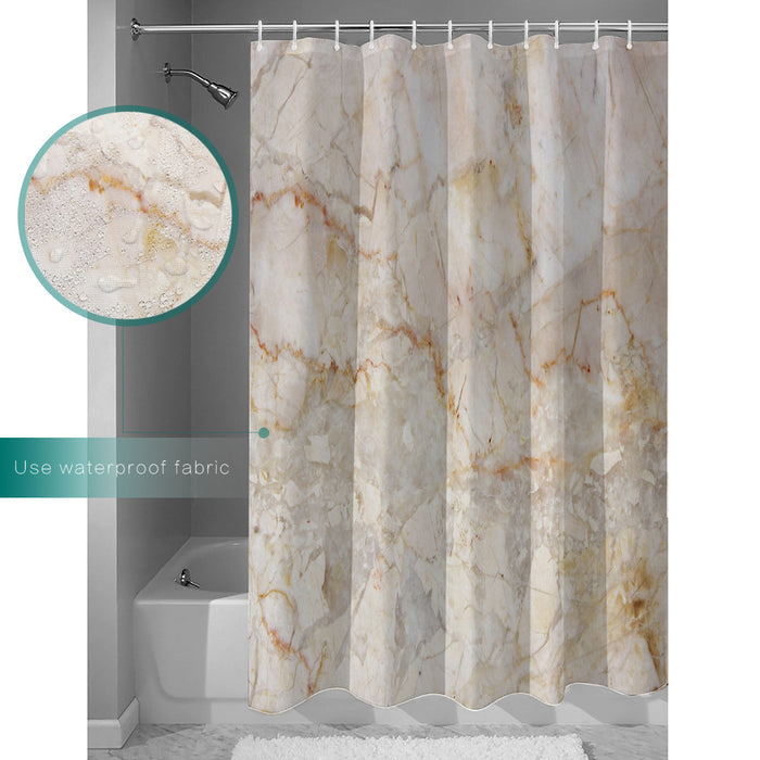 Beige Marble and granite pattern Waterproof Durable Shower Curtain - LeobonZone