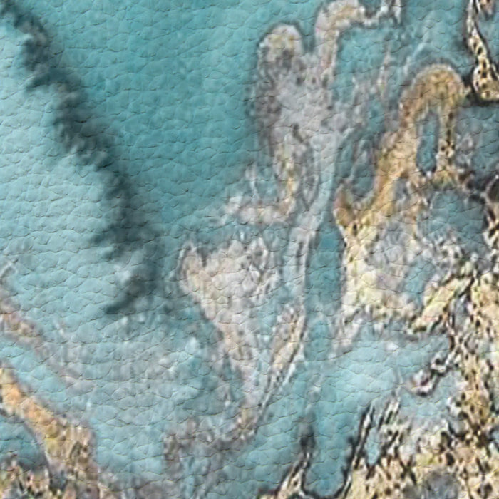Marble texture Golden line Leather Doormat - LeobonZone