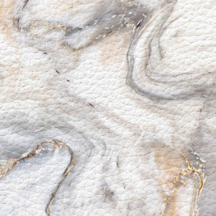 Marble yellow and white wavy pattern Leather Doormat - LeobonZone