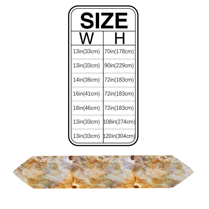 Marble yellow pattern ripple Table Runner Place Mats Sharp Angle - LeobonZone