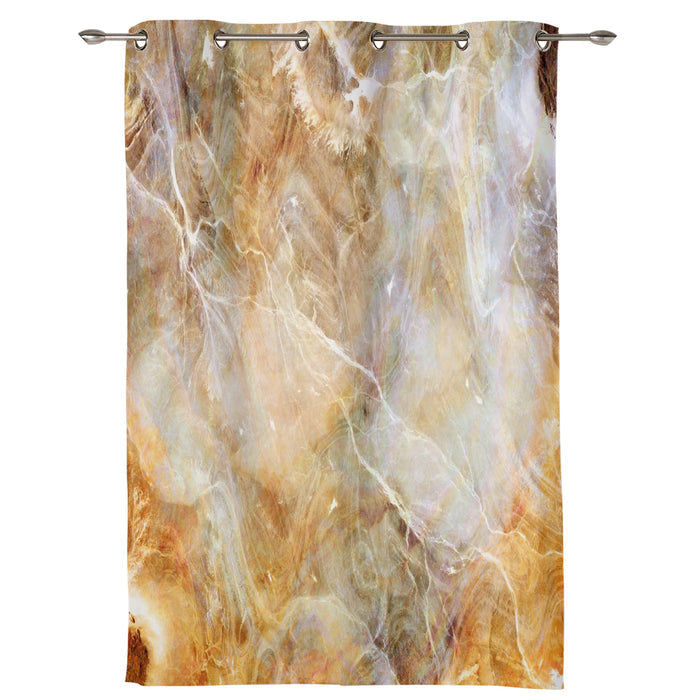 Marble yellow pattern ripple window curtains - LeobonZone