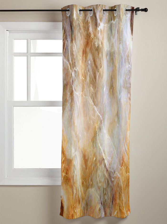 Marble yellow pattern ripple window curtains - LeobonZone
