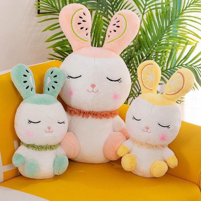 MelonBunny: Kawaii Bunny Plushie with Watermelon Head - Goodlifebean Stuffed Animals