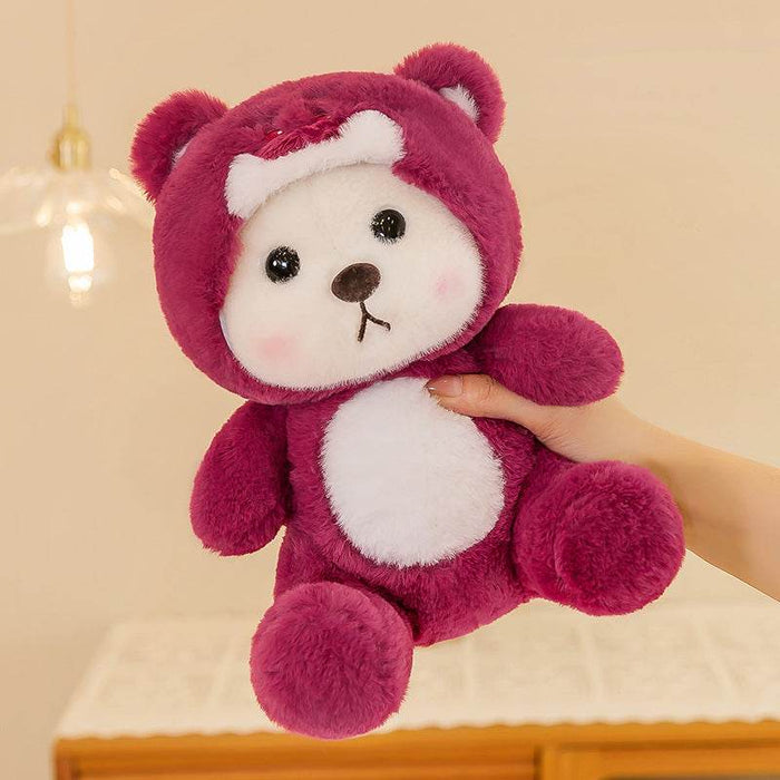 Mini Pink Teddy Bear with Hoodie - Goodlifebean stuffed animals