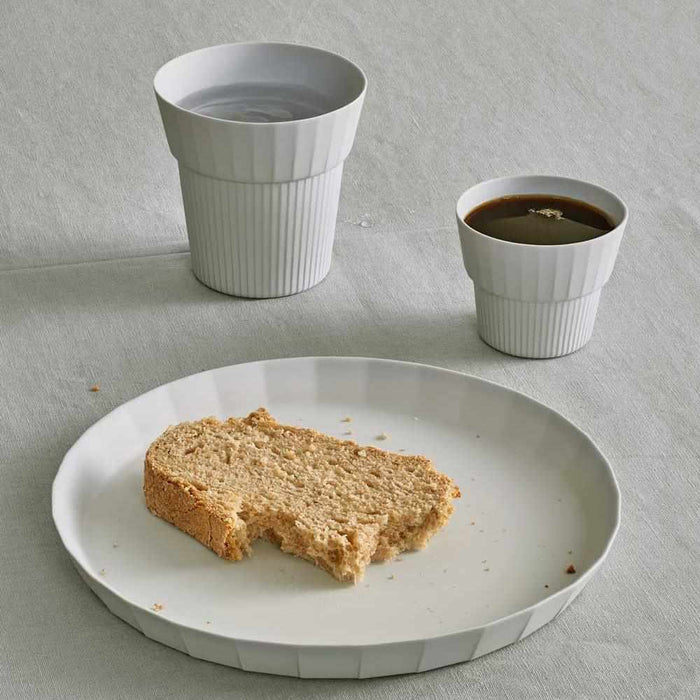 [MUG (CUP)] CUP & LARGE PLATE 3-PIECE SET MATT WHITE | UTSUÀ | IMARI-ARITA WARES