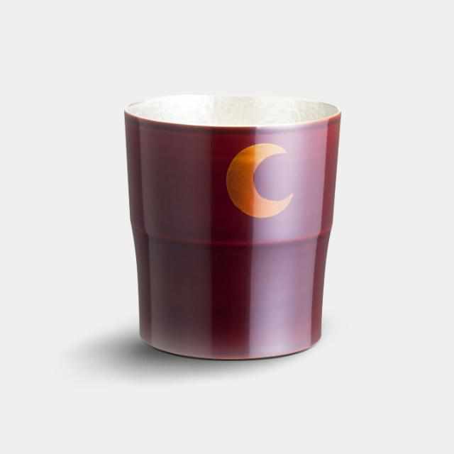 [MUG (CUP)] ECHIZEN FINISH SANDALWOOD SUN MOON RED | OSAKA NANIWA PEWTER WARE