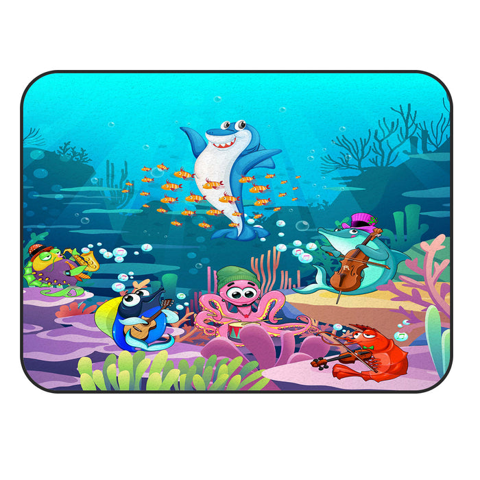 Ocean Cartoon Concert Sponge Rillet Rubber Rugs - LeobonZone