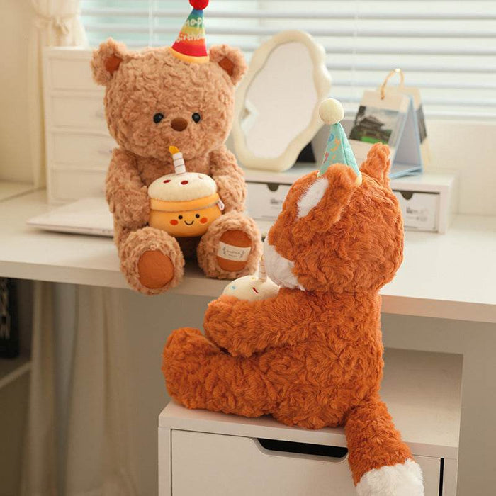 PartyPaws: Cute Birthday Bear with Cake - Goodlifebean Stuffed Animals