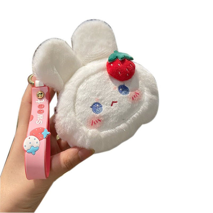 Peachy Kawaii Bunny Plushie Keychain+ Coin Purse | Lil beans Keychain - Goodlifebean Keychains