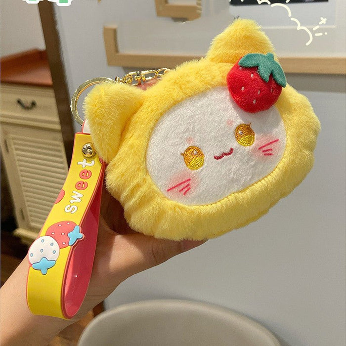 Peachy Kawaii Bunny Plushie Keychain+ Coin Purse | Lil beans Keychain - Goodlifebean Keychains