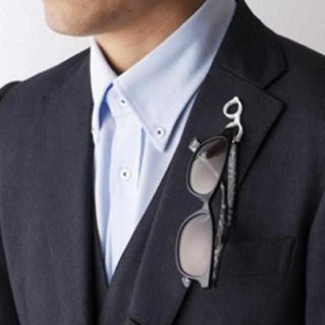 [PIN BATCH] MEGANE PIN (RED) THAT BECOMES A LAPEL PIN AND GLASSES HOLDER | SABAE GLASSES| TAKUMIICHI