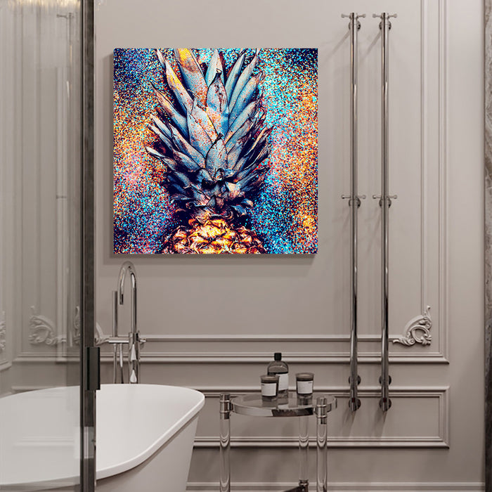 Pineapple cool paint gradation overlay decoration Canvas painting - LeobonZone