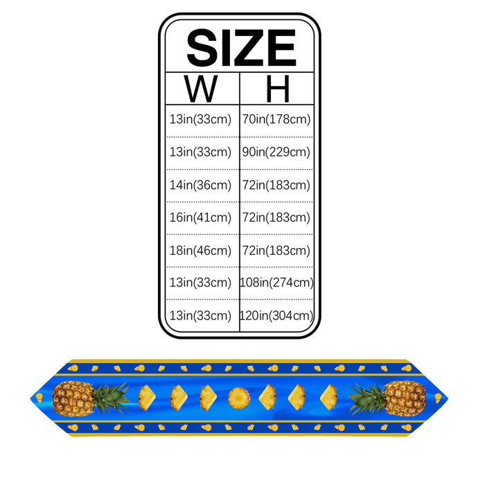 Pineapple fruit summer blue Sharp Angle Table Runner Place Mats - LeobonZone