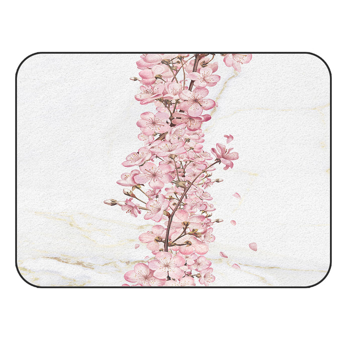 Pink Cherry marble texture Sponge Rillet Rubber Rugs - LeobonZone