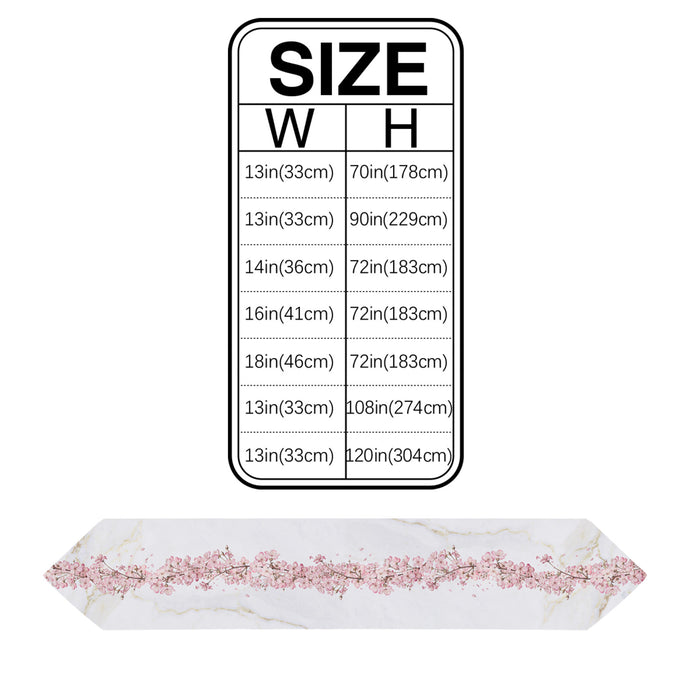 Pink Cherry marble texture Table Runner Place Mats Sharp Angle - LeobonZone