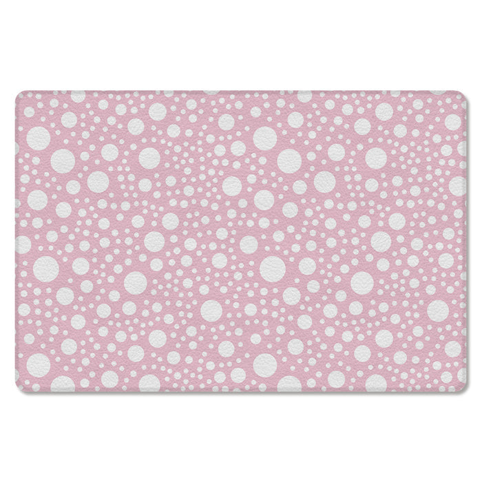 Pink Dots Leather Mat Soft Non-Slip Waterproof  Doormat - LeobonZone