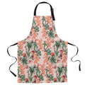 Pink Flowers Personalized Canvas Apron - LeobonZone