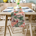 Pink Flowers Right Angle Side Rectangle Tablecloth - LeobonZone