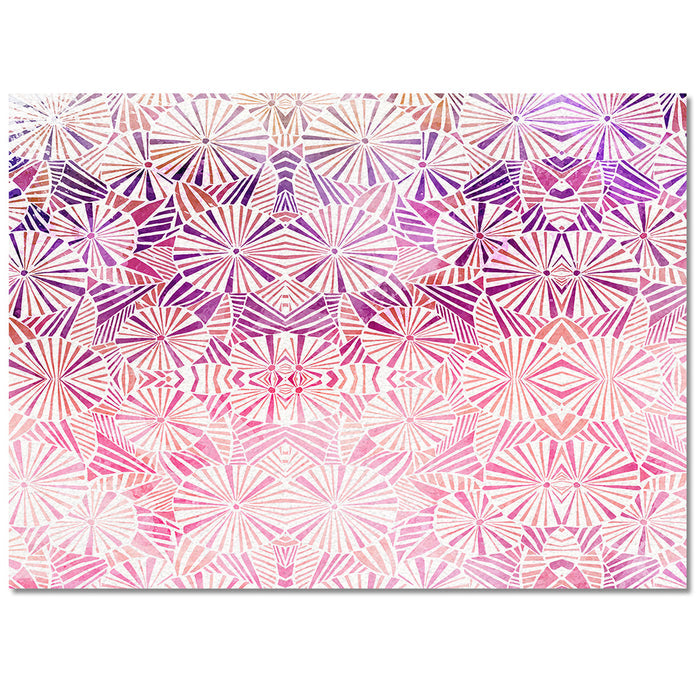 Pink Geometric Umbrella Right Angle Felt Rugs - LeobonZone