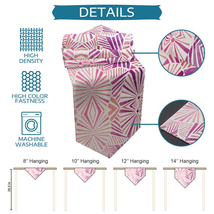 Pink Geometric Umbrella Table Runner Place Mats - LeobonZone
